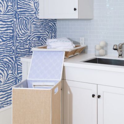 Laundry Hamper with Attached Lid and Optional Wheels