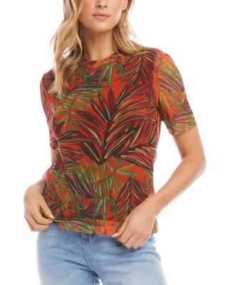 Karen Kane - Short Sleeve Mesh Top