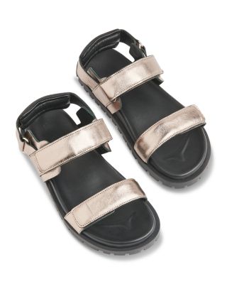 Women's Ria Black Sporty Velcro Sandals