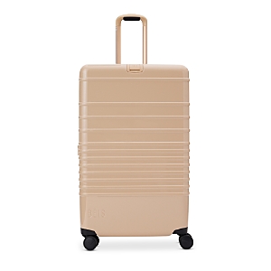 Shop Beis The Glossy Large Check In Roller Suitcase In Beige