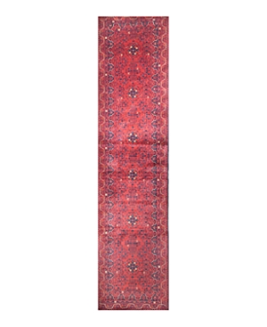 Shop Bashian One Of A Kind Fine Beshir Runner Area Rug, 3' X 12'5 In Red