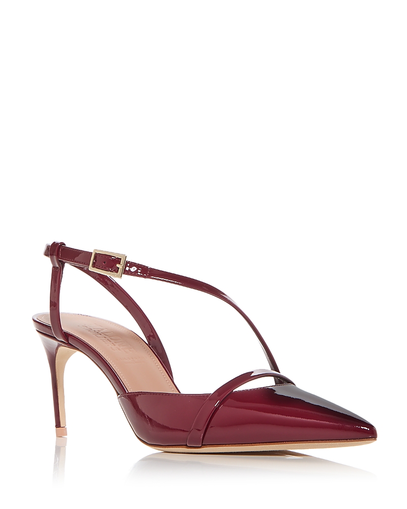 Shop Malone Souliers Women's Valeria Pointed Toe Slingback Pumps In Patent