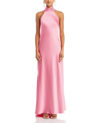 Sleeveless Satin Gown - Exclusive