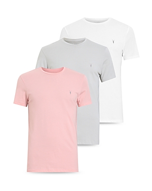Shop Allsaints Tonic Ramskull Tees, Pack Of 3 In White/pink/grey