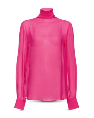 PINKO - Verdeca Blusa Mock Neck Top