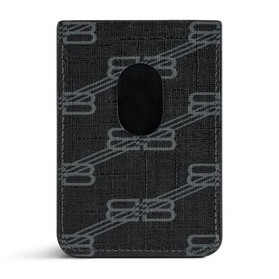 Signature Magnet Card Holder Bb Monogram Coated Canvas