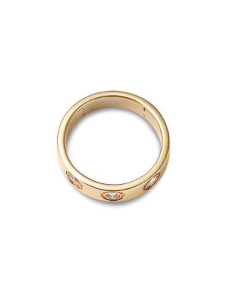 Men's Diamond Bezel Band in 14K Yellow Gold, 0.25 tcw