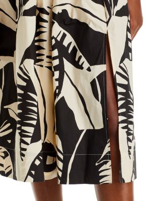 Amari Floral Print Poplin Skirt