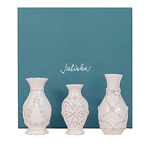 Juliska Jardins Du Monde Whitewash Mini Vases, Set of 3
