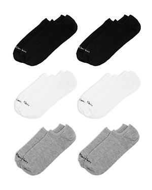 Shop Calvin Klein Liner Socks, Pack Of 6 In Grey