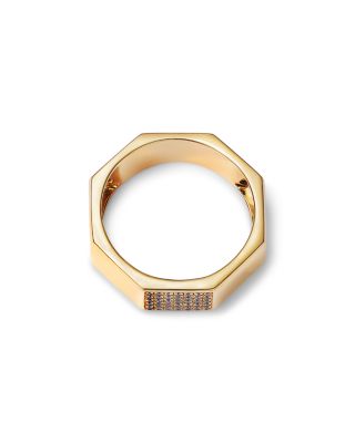 Men's Diamond Geometric Band in 14K Yellow Gold, 0.15 tcw