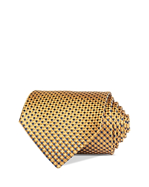 Shop The Men's Store At Bloomingdale's Silk Woven Dot Classic Tie - 100% Exclusive In Gold