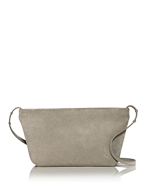 Shop Proenza Schouler Bond Bag In Gray Suede/silver