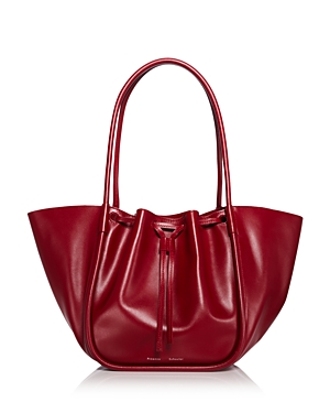 Shop Proenza Schouler Large Ruched Tote In Soft Suede In Rosewood