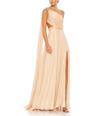 Mac Duggal - Float One Shoulder Open Back Flowy Gown