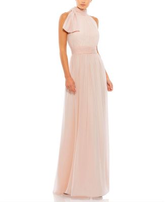 High Neck Chiffon Gown