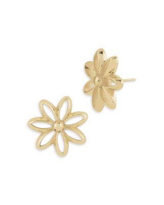 Moon & Meadow 14K Yellow Gold Openwork Flower Stud Earrings