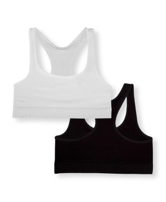Girls' Racer Back Sports Bra, Bundle of Two - Big Kid