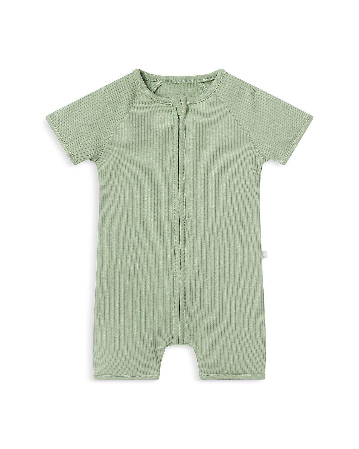 Mori Unisex Short Sleeve Zip Romper - Baby