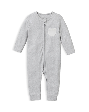 Shop Mori Unisex Clever Zip Coverall - Baby In Gray Marl