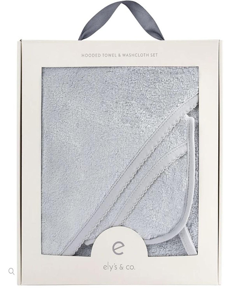 Ely's & Co. Unisex Hooded Towel & Washcloth - Baby