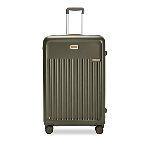 Shop Briggs & Riley Large Expandable Spinner Suitcase In Olive