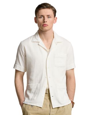 Polo Ralph Lauren - Cotton Textured Classic Fit Button Down Camp Shirt