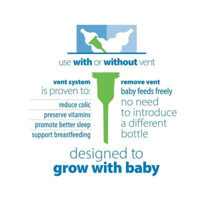  Dr. Browns Options + Natural Flow Anti-Colic Baby Bottles, 8oz, 6 Pack