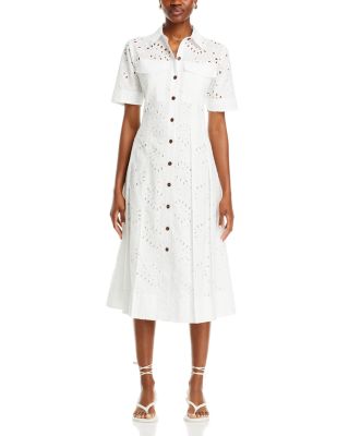 Derek Lam 10 Crosby Lincoln Short Sleeve Eyelet Dress