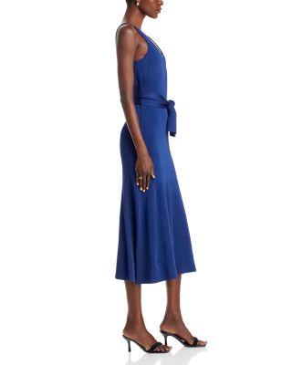 sachin and babi light blue dress White Embroidered Dress - Tie-Back Dress - Puff Sleeve Mini Dress