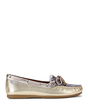 Kurt Geiger Women's Eagle Hardware Boat Moccasins In Open Grey