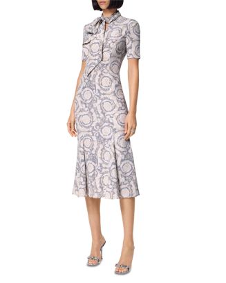Versace Women Printed Stretch Crepe One-Shoulder Dress