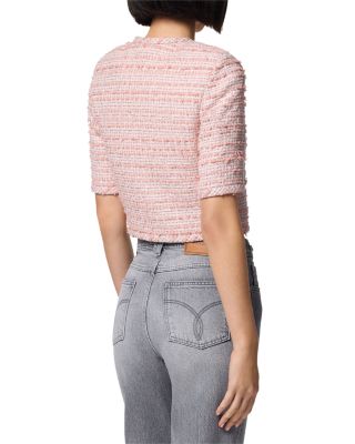 Versace Short Sleeve Tweed Jacket | Bloomingdale's