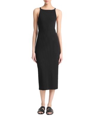 Vince - Ribbed High Neck Tank Dress