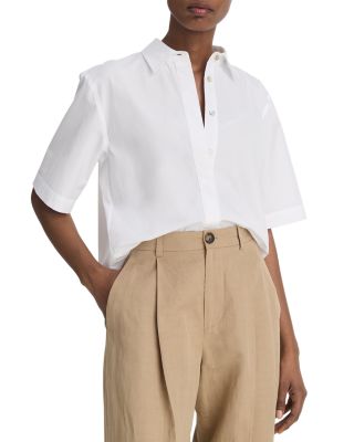 Cropped Poplin Shirt