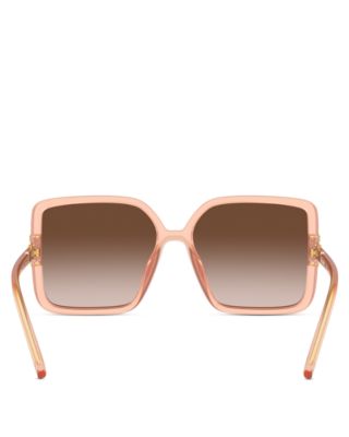 Flat Eleanor Square Sunglasses, 57mm