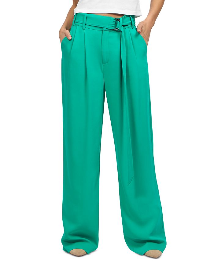 Equipment Armand Belted Wide Leg Pants | Bloomingdale's