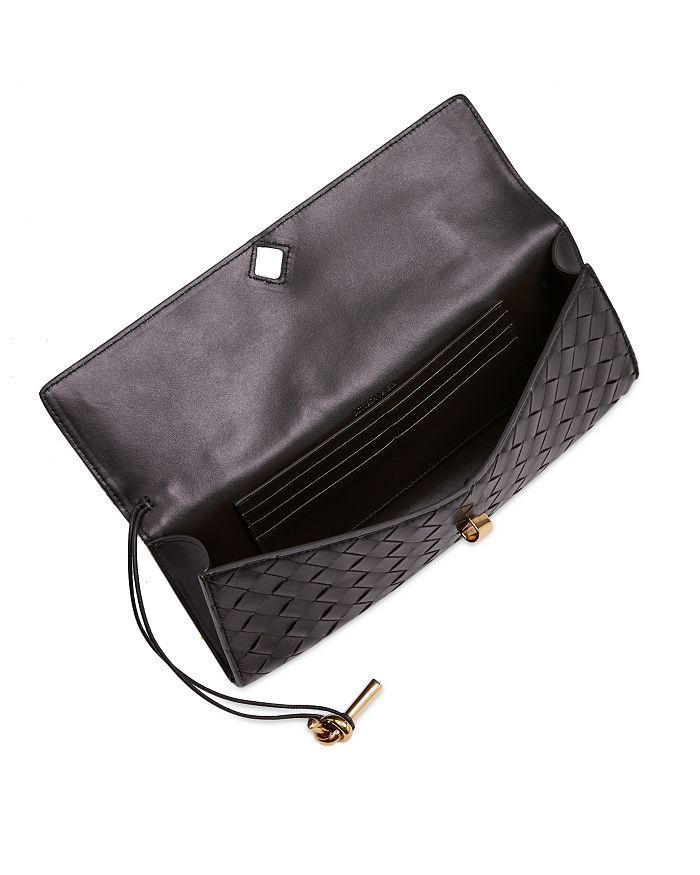 BOTTEGA VENETA ANDIAMO INTRECCIATO LEATHER CLUTCH 