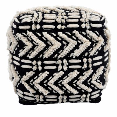 Mariel Hand Woven Textured Pouf