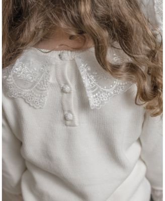 Girls' Emma White Cotton and Lace Top and Shorts Set - Baby, Little Kid