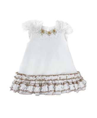 Petite Maison Kids - Girls' Angelina White Feather Wings Dress - Baby, Little Kid, Big Kid