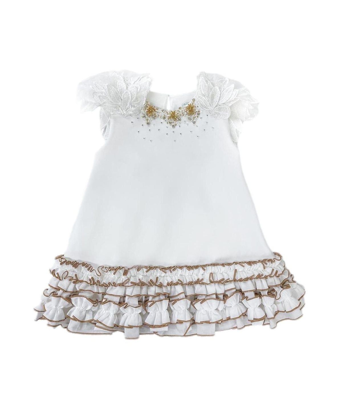Petite Maison Kids Girls' Angelina White Feather Wings Dress - Baby, Little Kid, Big Kid