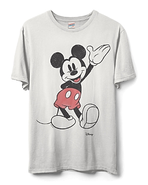 Junk Food Clothing Waving Mickey Flea Market Tee In White