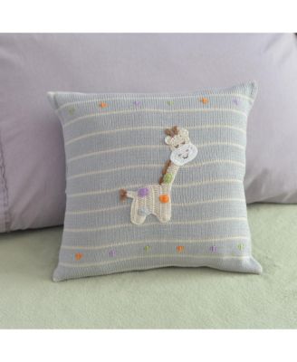  Knit Cotton 12&amp;quot; Spotted Giraffe Pillow