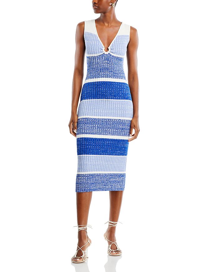 TOCCIN Sadie Sleeveless Striped Midi Dress | Bloomingdale's