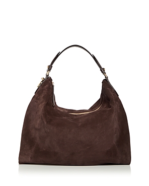 JIMMY CHOO ANA HOBO SUEDE SHOULDER BAG
