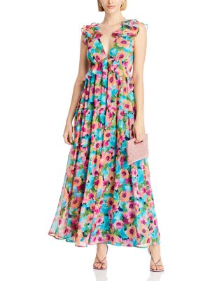 AQUA - Ruffled Maxi Dress - Exclusive