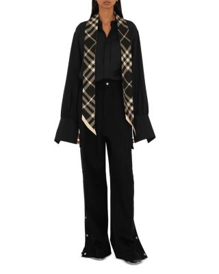 Skinny Check Silk Scarf