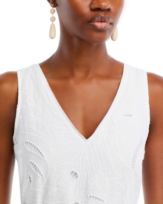 Tommy Bahama Monstera Linen Eyelet Midi Dress | Bloomingdale's Women