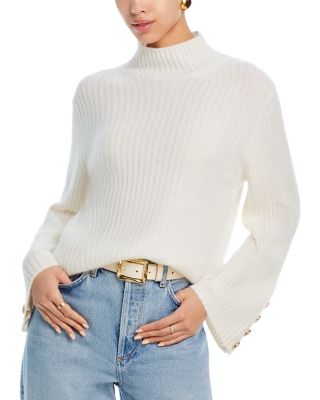 C by Bloomingdale's Cashmere - Rib Knit Bell Sleeve Turtleneck Sweater - Exclusive